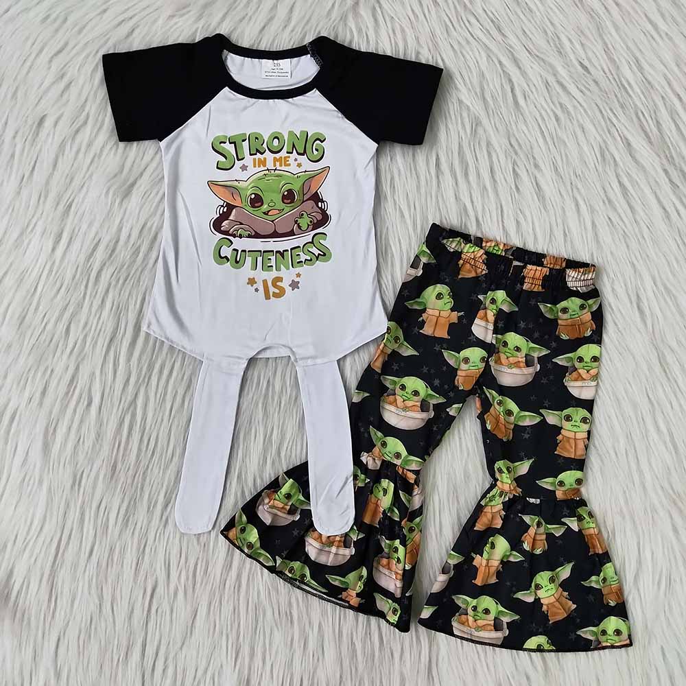 Strong green cartoon bell set