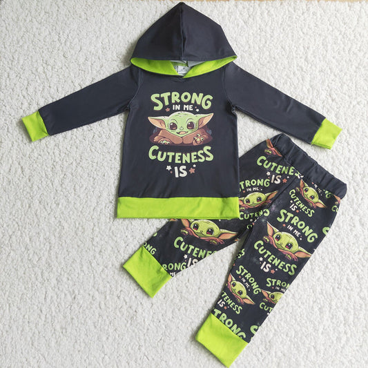 Baby boys Cartoon hoodie pants sets