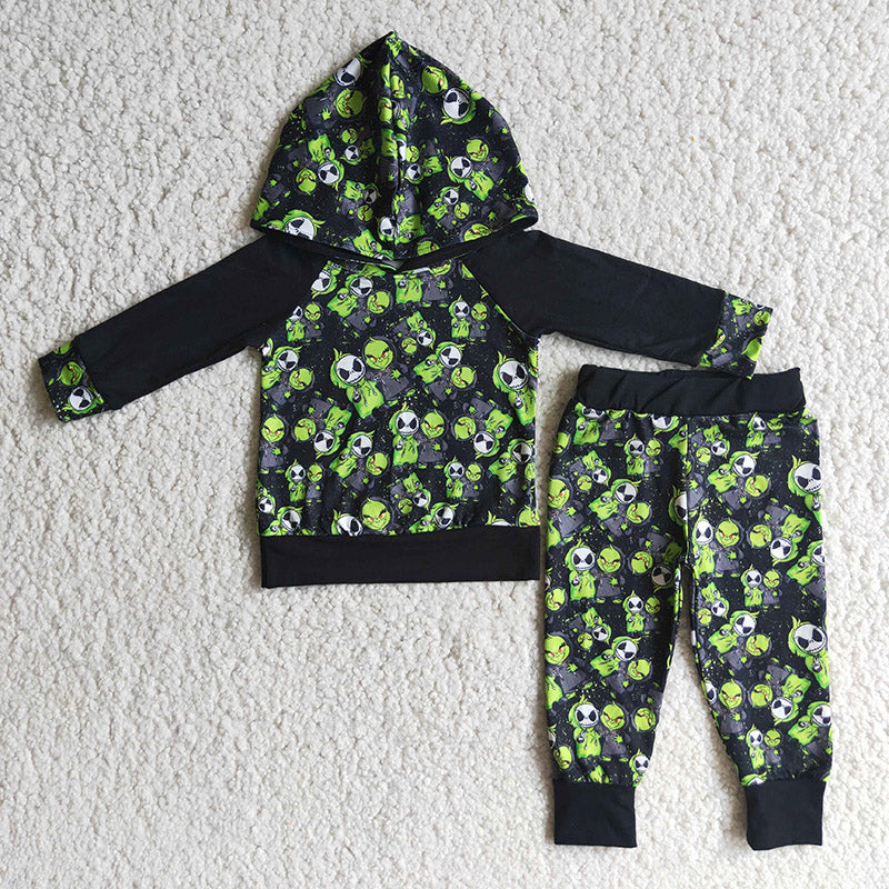 Baby boys green hoodie set